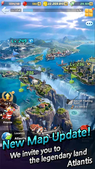 New map update in Ace Fishing