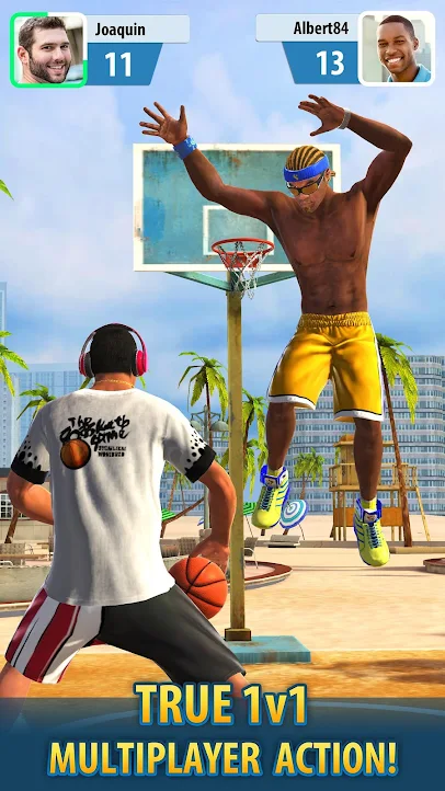 Get True 1v1 Multiplayer action in Basketball Stars