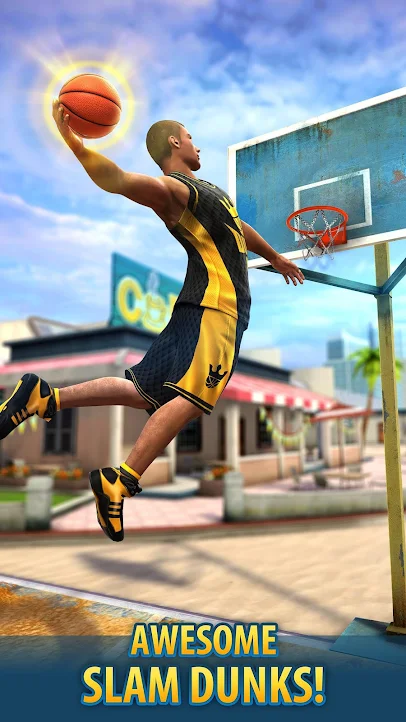 Score perfect slam dunks in basketball stars mod version