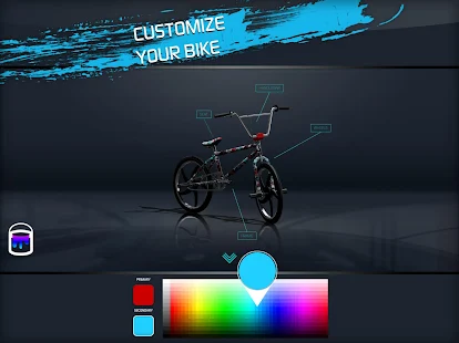 Customize your bike to suit your style in touchgrind bmx for android