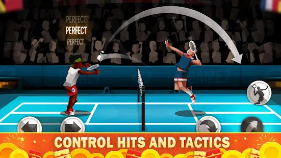 Simple controls make the game addictve in Badminton League APK Mod