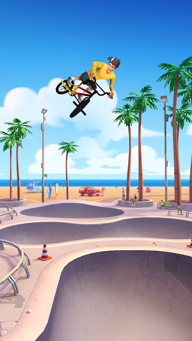 Explore challenging tracks and use you creativity to pull of stunt combos in flip rider android game