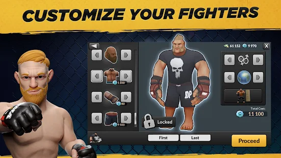 customize your fighters in mma manager